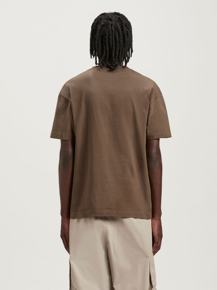 PALM ANGELS BROWN T-SHIRT MEN