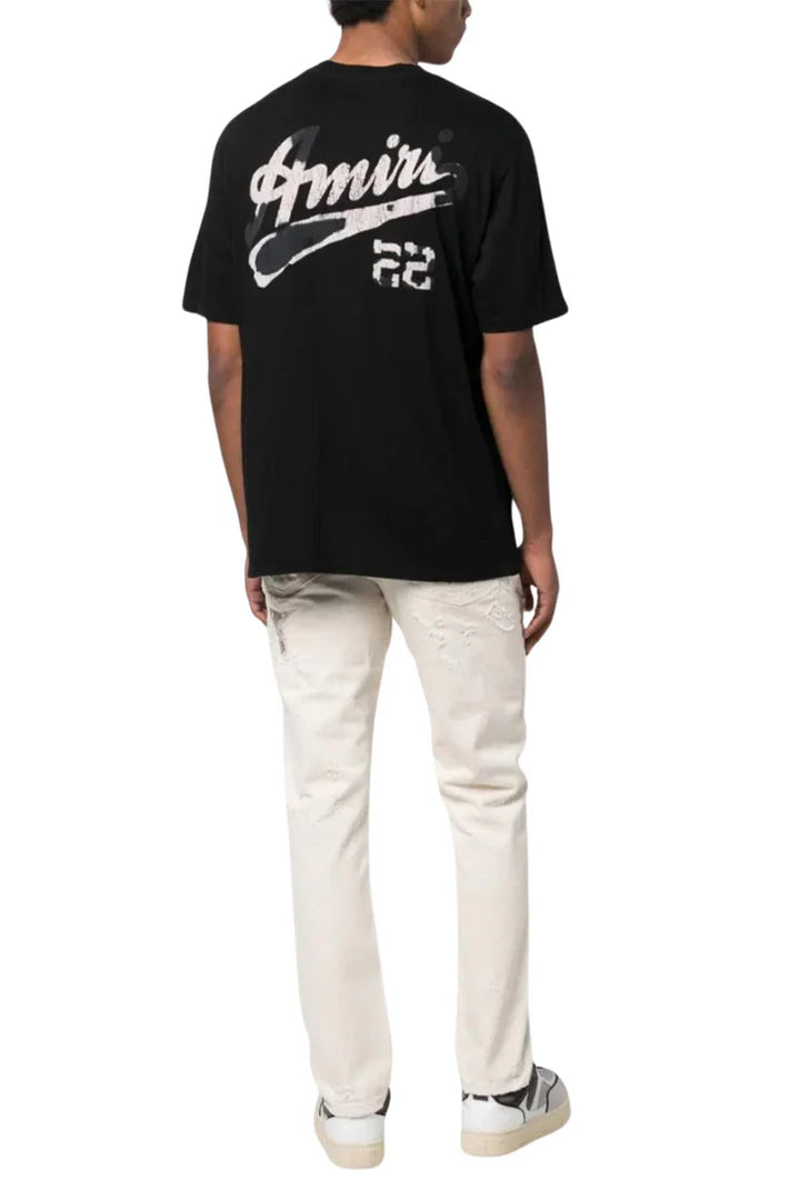 AMIRI 22 JERSEY BLACK T-SHIRT