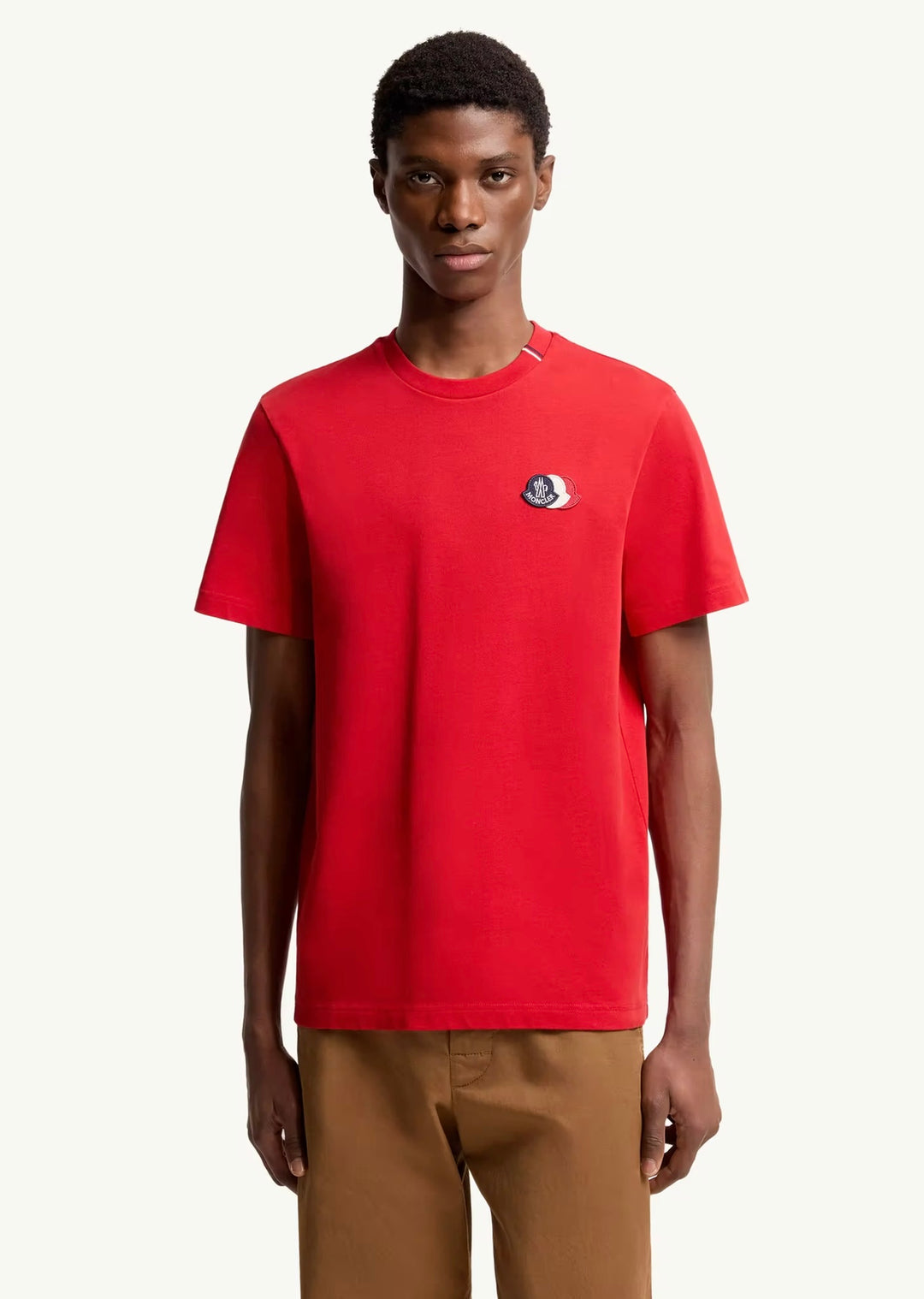 MONCLER RED LOGO T-SHIRT