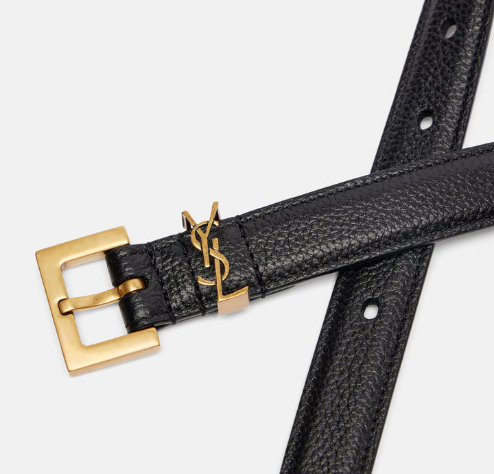 YSL CASSANDRE LEATHER BELT