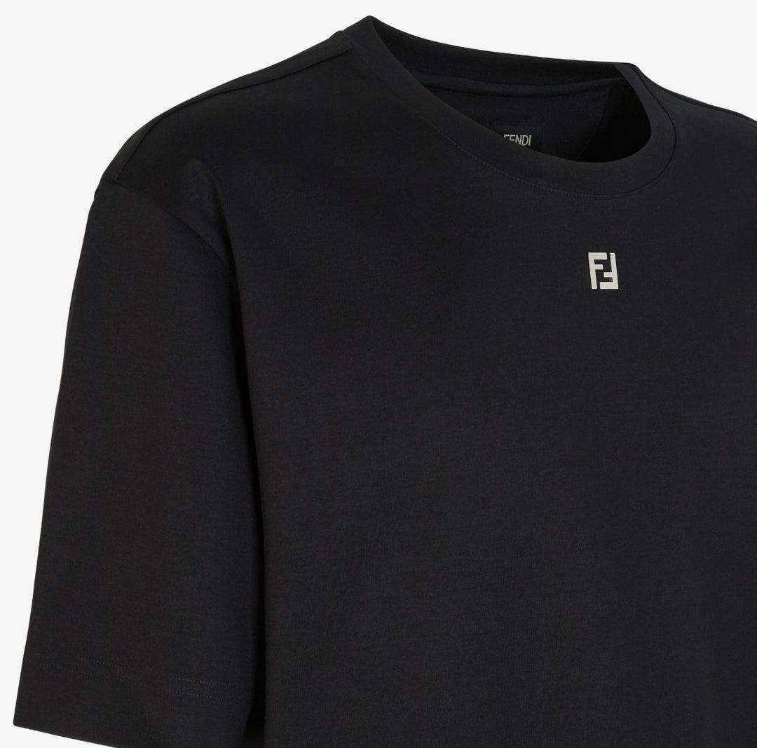 FENDI MINI LOGO BLACK T-SHIRT