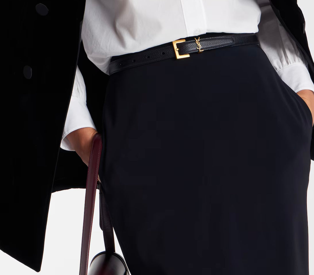 YSL CASSANDRE LEATHER BELT