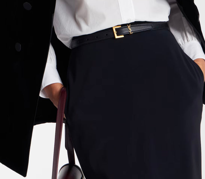 YSL CASSANDRE LEATHER BELT