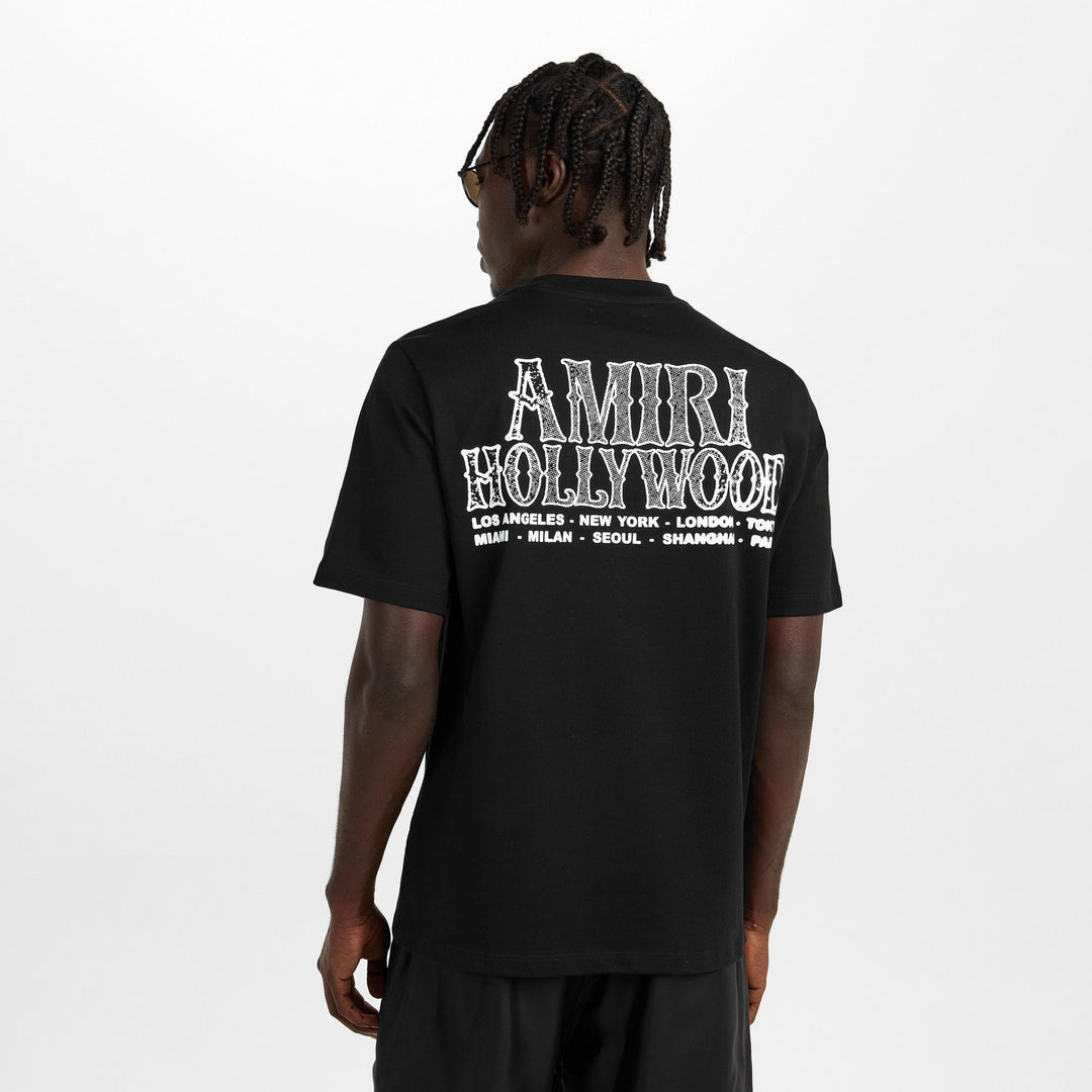 AMIRI HOLLYWOOD BLACK T-SHIRT