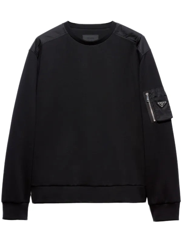 PRADA ARM ZIPPED POCKET SWEATSHIRT