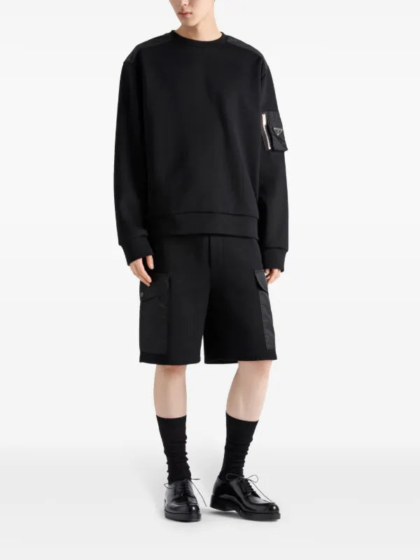PRADA ARM ZIPPED POCKET SWEATSHIRT