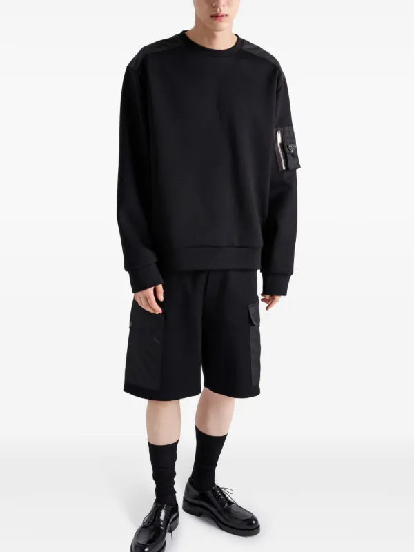 PRADA ARM ZIPPED POCKET SWEATSHIRT