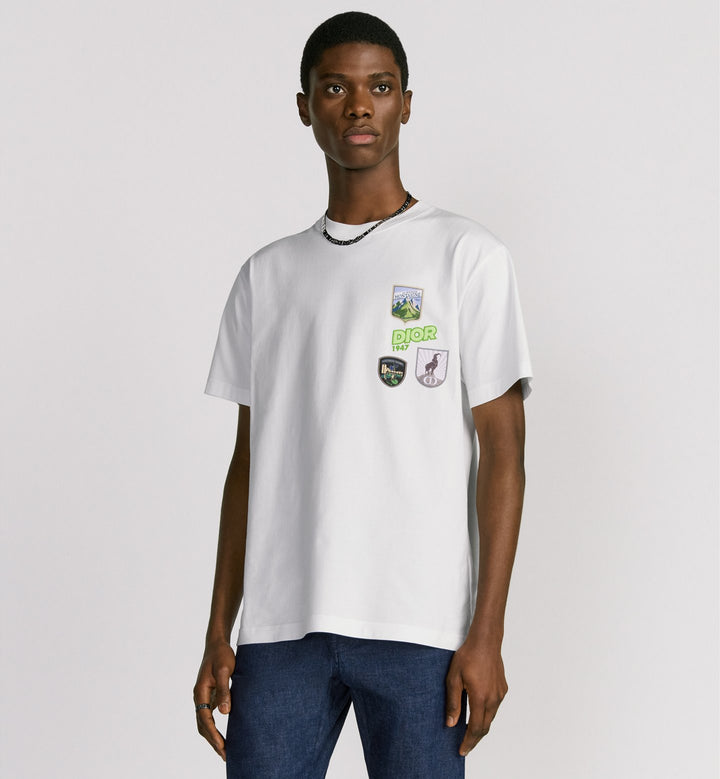 DIOR PATCHED WHITE T-SHIRT