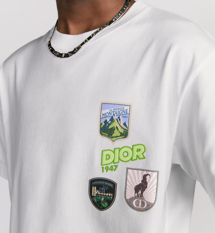 DIOR PATCHED WHITE T-SHIRT