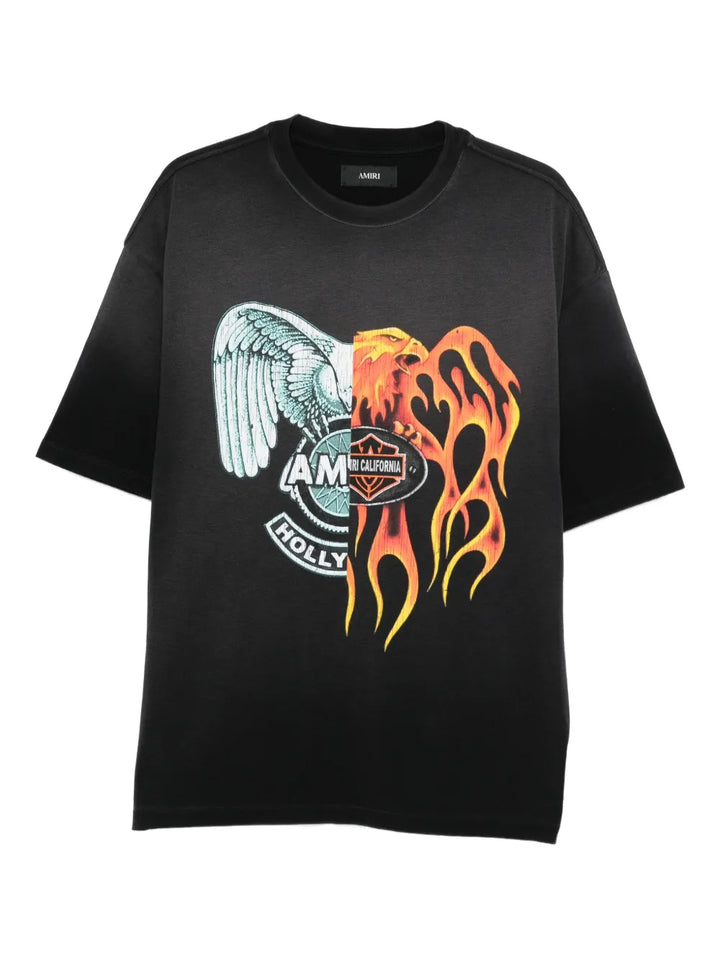 AMIRI GRAPHIC PRINT BLACK T-SHIRT