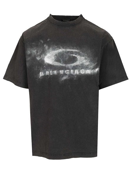 BALENCIAGA BLACK WASHED T-SHIRT