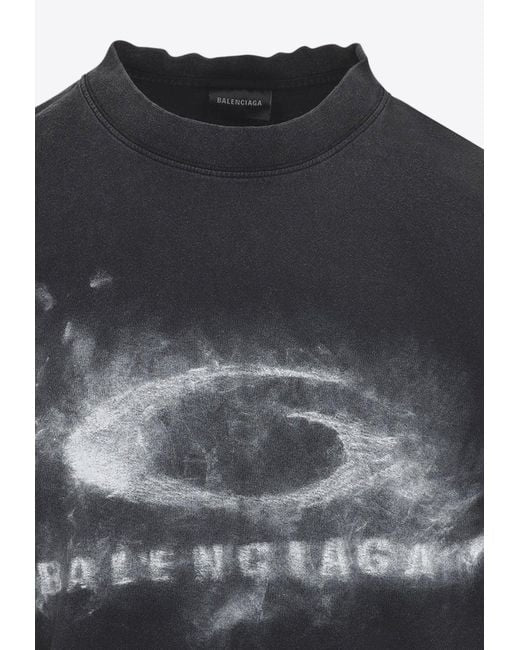 BALENCIAGA BLACK WASHED T-SHIRT