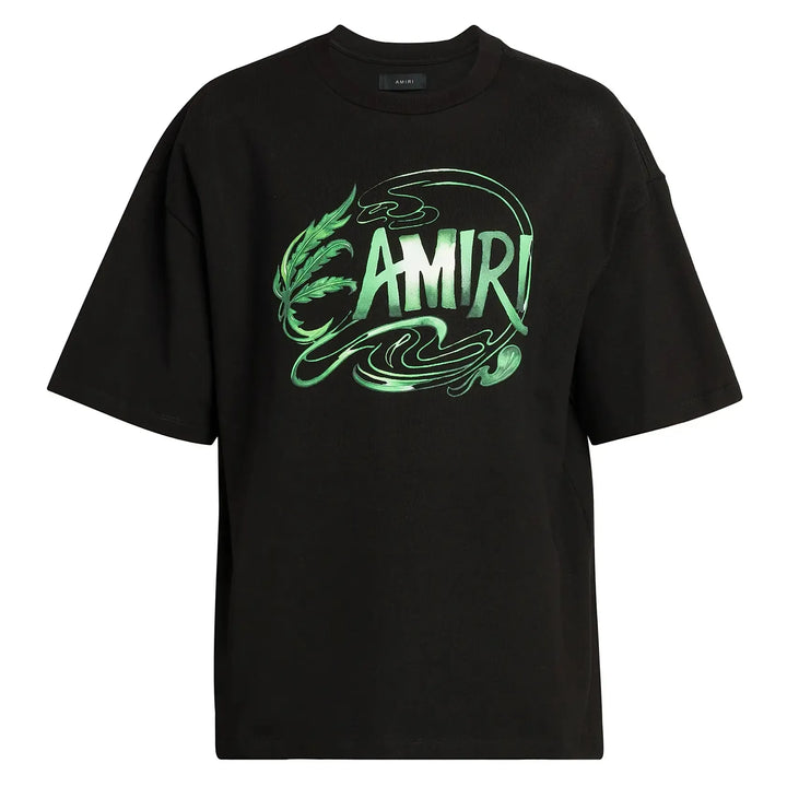 AMIRI LEAF BLACK T-SHIRT