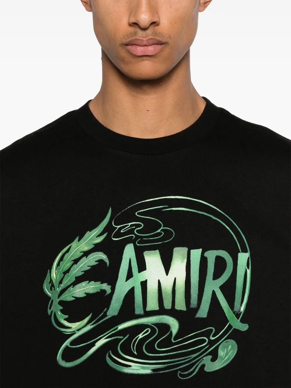 AMIRI LEAF BLACK T-SHIRT