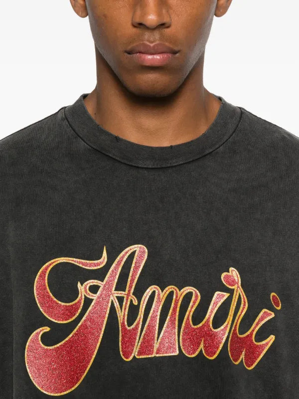 AMIRI RED PRINTED T-SHIRT
