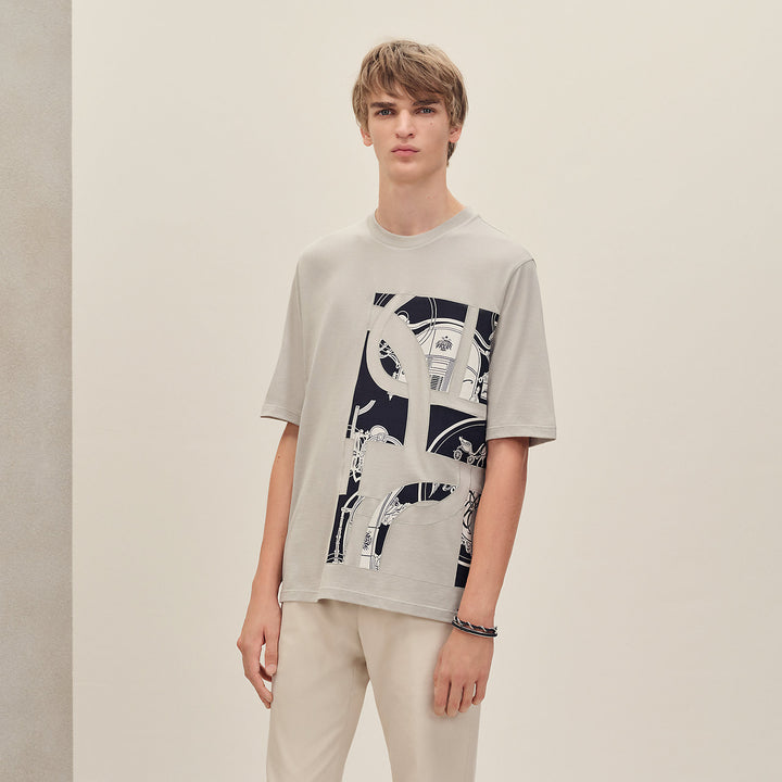 HERMES INDIGO MASTIC T-SHIRT