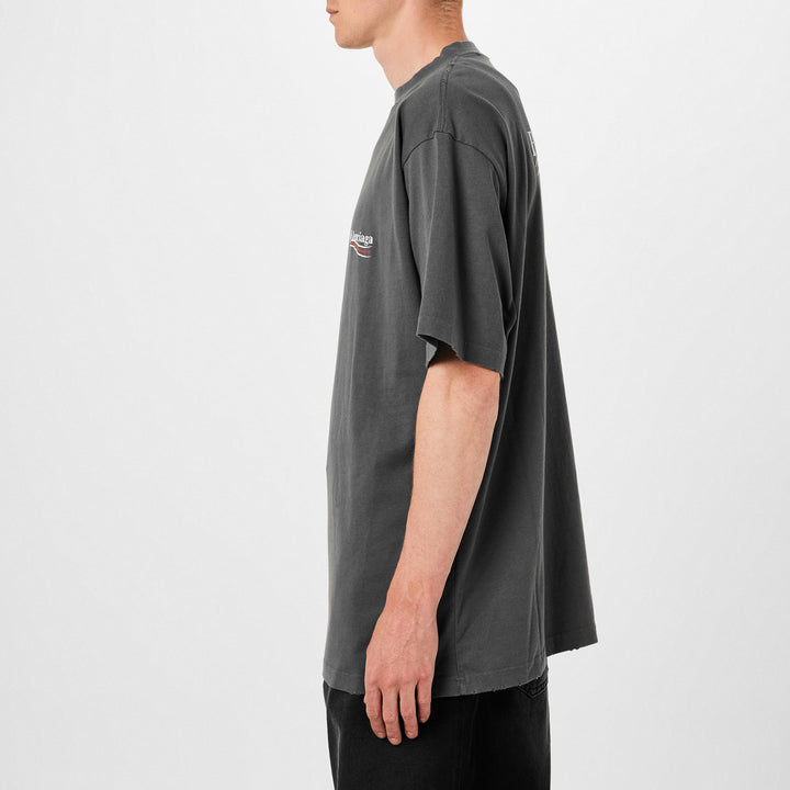 BALENCIAGA GREY PRINTED T-SHIRT