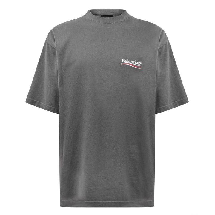 BALENCIAGA GREY PRINTED T-SHIRT