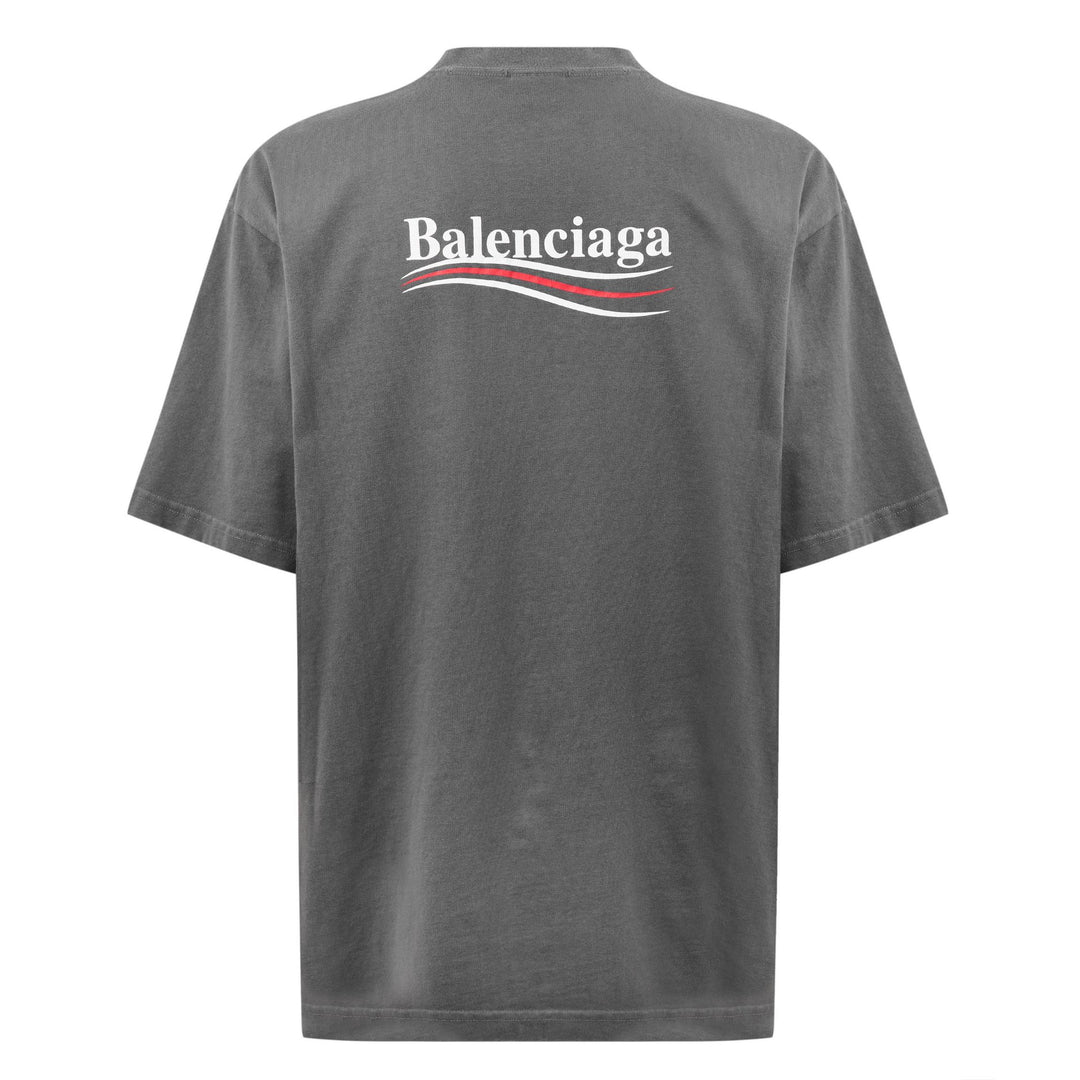 BALENCIAGA GREY PRINTED T-SHIRT