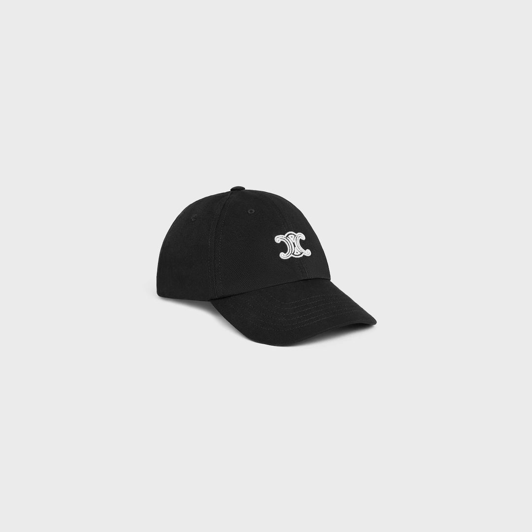 CELINE TRIOMPHE BLACK & WHITE CAP