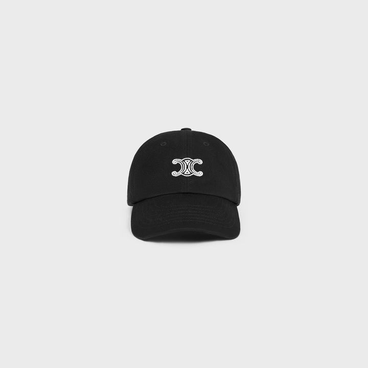 CELINE TRIOMPHE BLACK & WHITE CAP