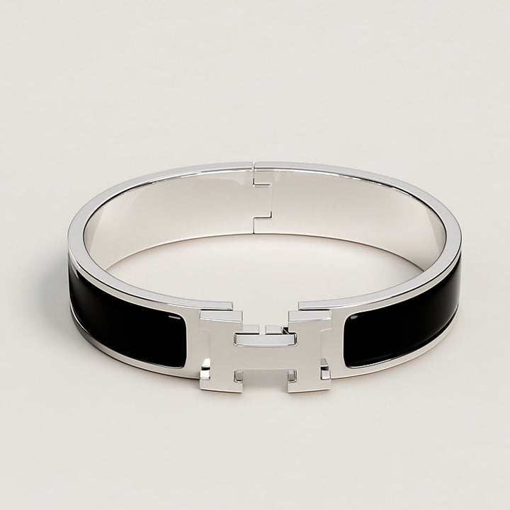 HERMES CLIC H BRACELET IN BLACK