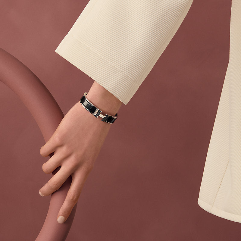HERMES CLIC H BRACELET IN BLACK