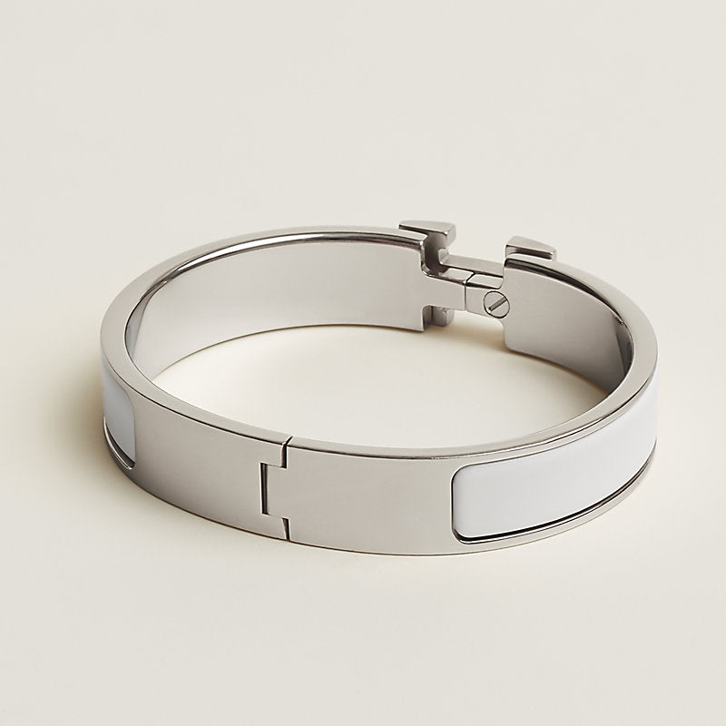 HERMES H WHITE BRACELET