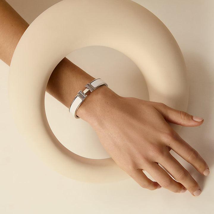 HERMES H WHITE BRACELET