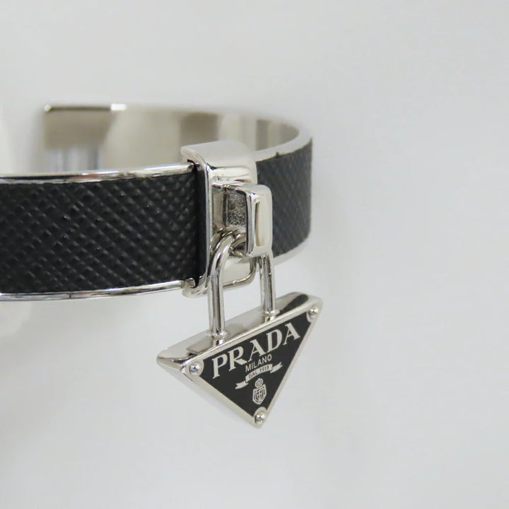 PRADA TRIANGLE BRACELET IN BLACK