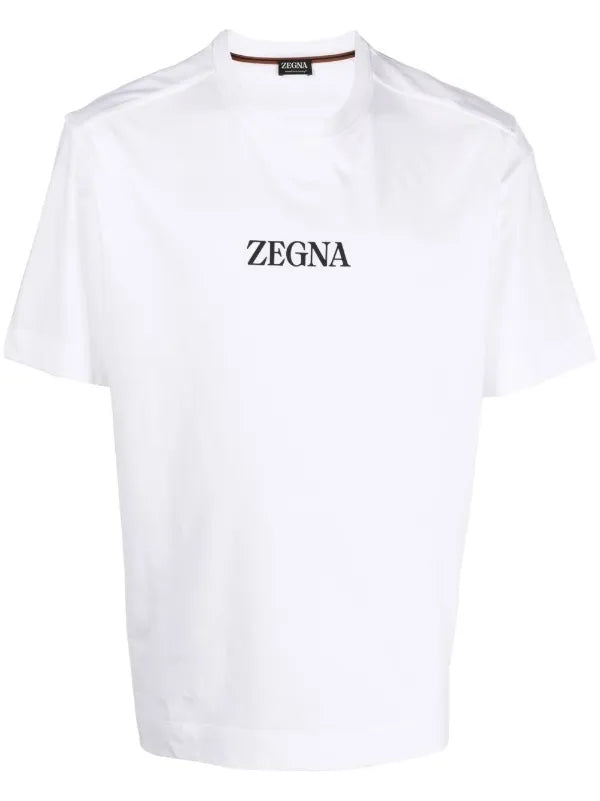 ZEGNA LOGO WHITE T-SHIRT