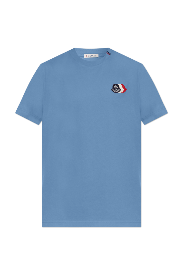MONCLER BLUE MEN T-SHIRT