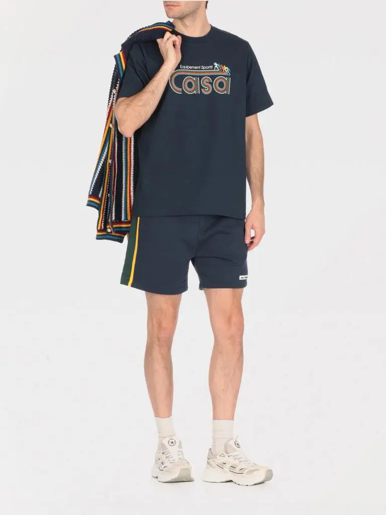 CASABLANCA NAVY BLUE SHORT PANTS