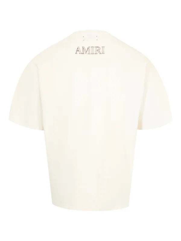 AMIRI OUTLINE BEIGE T-SHIRT
