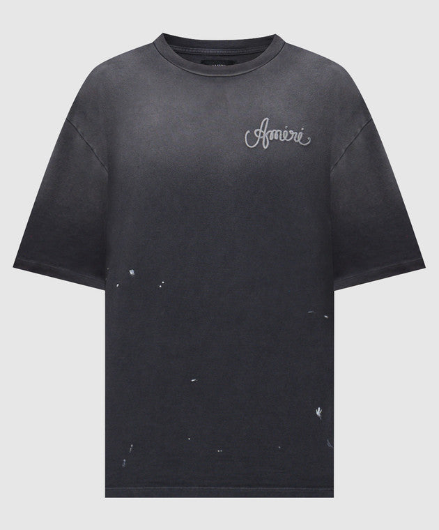 AMIRI GREY LOGO T-SHIRT FOR MEN