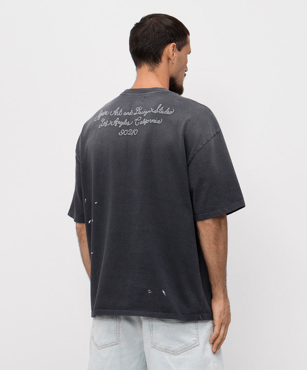 AMIRI GREY LOGO T-SHIRT FOR MEN