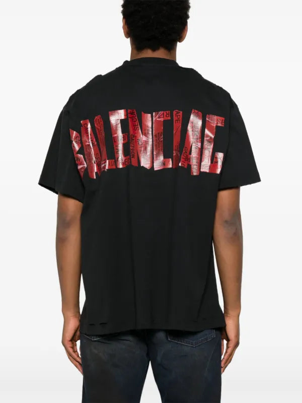 BALENCIAGA SECURITY RED TAPE T-SHIRT