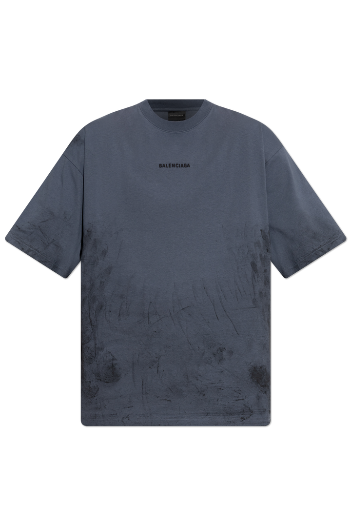BALENCIAGA WASHED GREY T-SHIRT