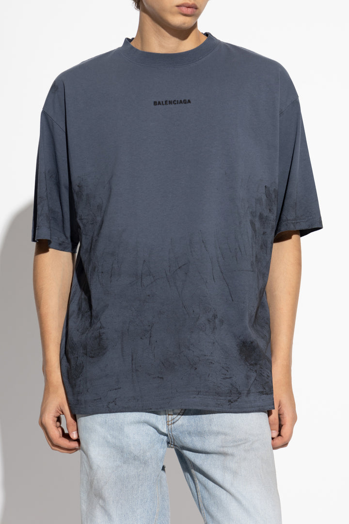 BALENCIAGA WASHED GREY T-SHIRT