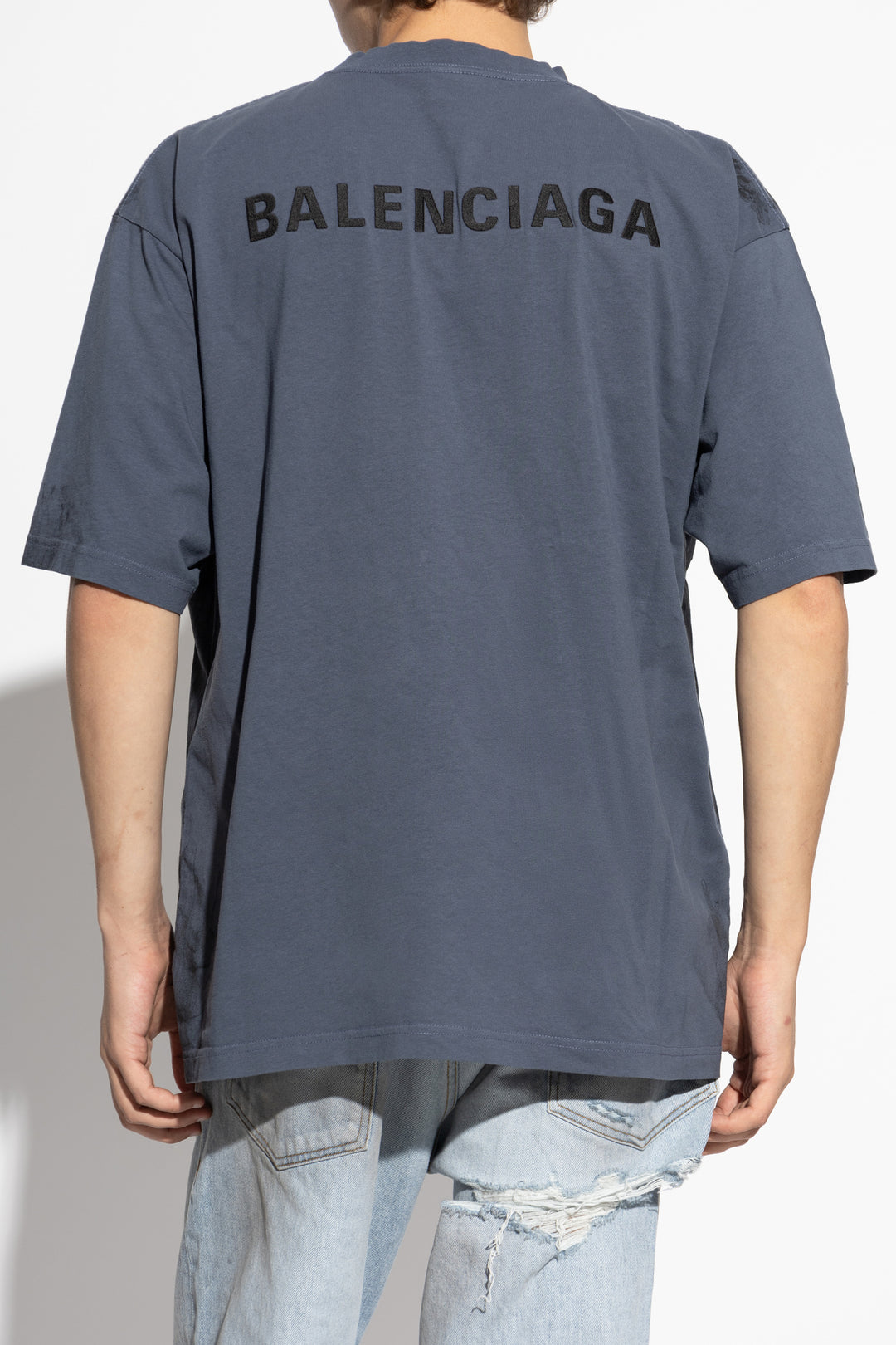 BALENCIAGA WASHED GREY T-SHIRT