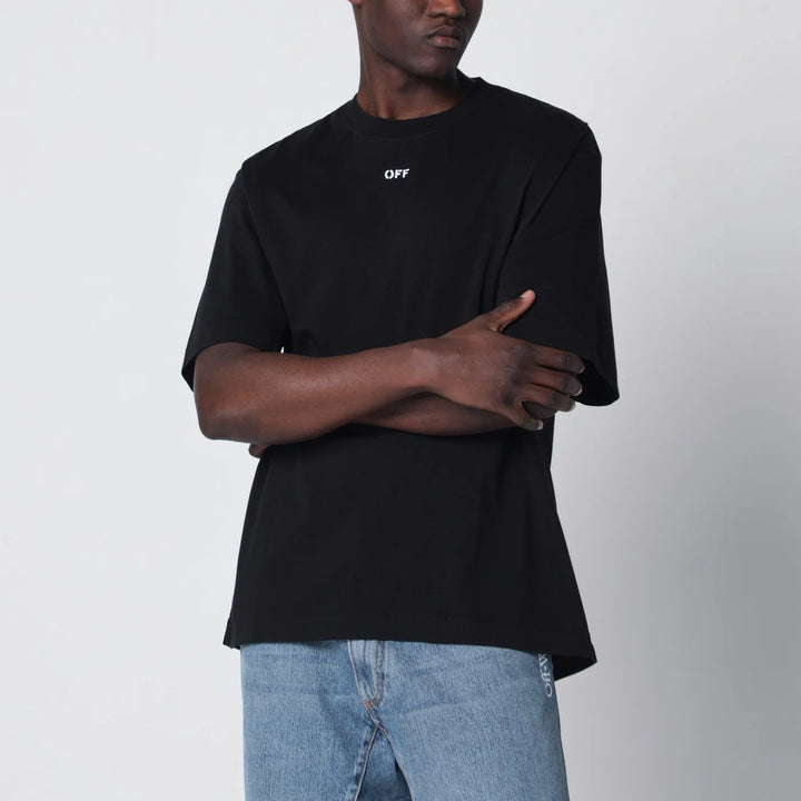 OFF-WHITE BLACK T-SHIRT WITH GREY ARROWS