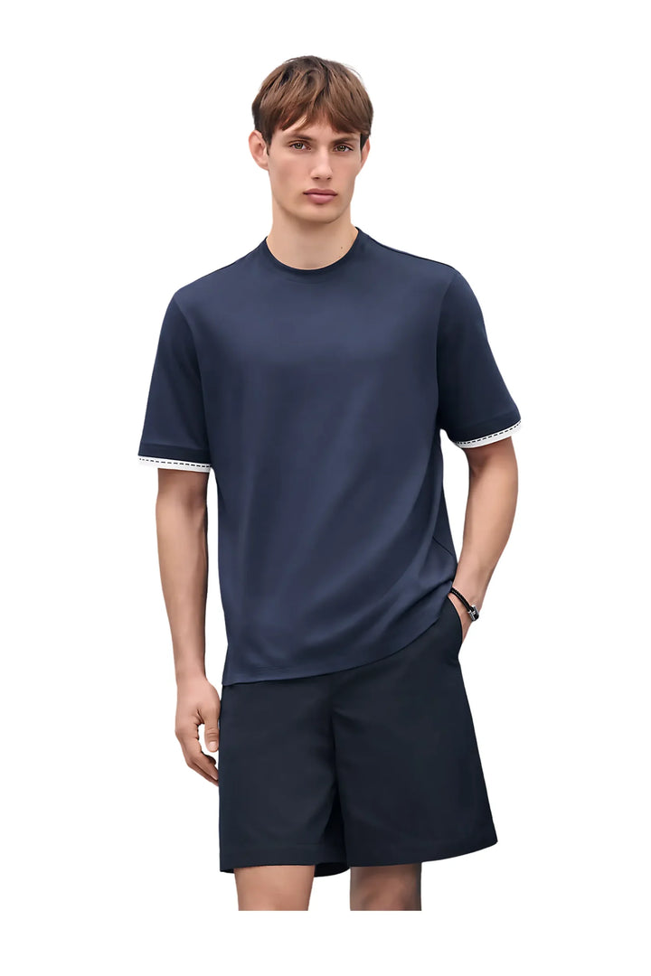 HERMES NAVY BLUE SELLIER T-SHIRT