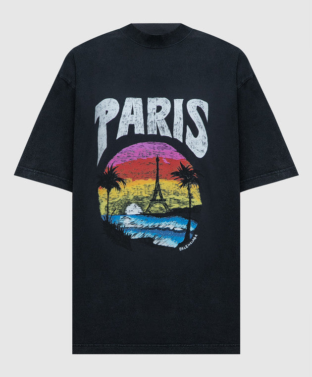 BALENCIAGA PARIS T-SHIRT BLACK