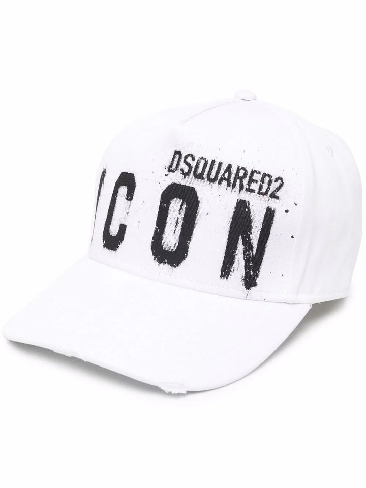 DSQUARED2 WHITE SPRAYED CAP