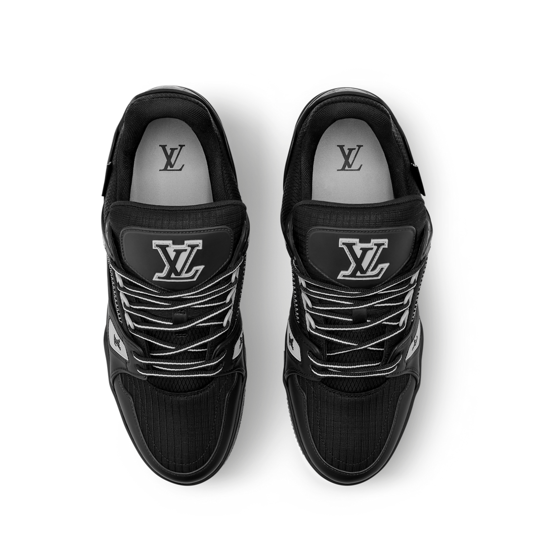 LOUIS VUITTON BLACK & GREY TRAINERS
