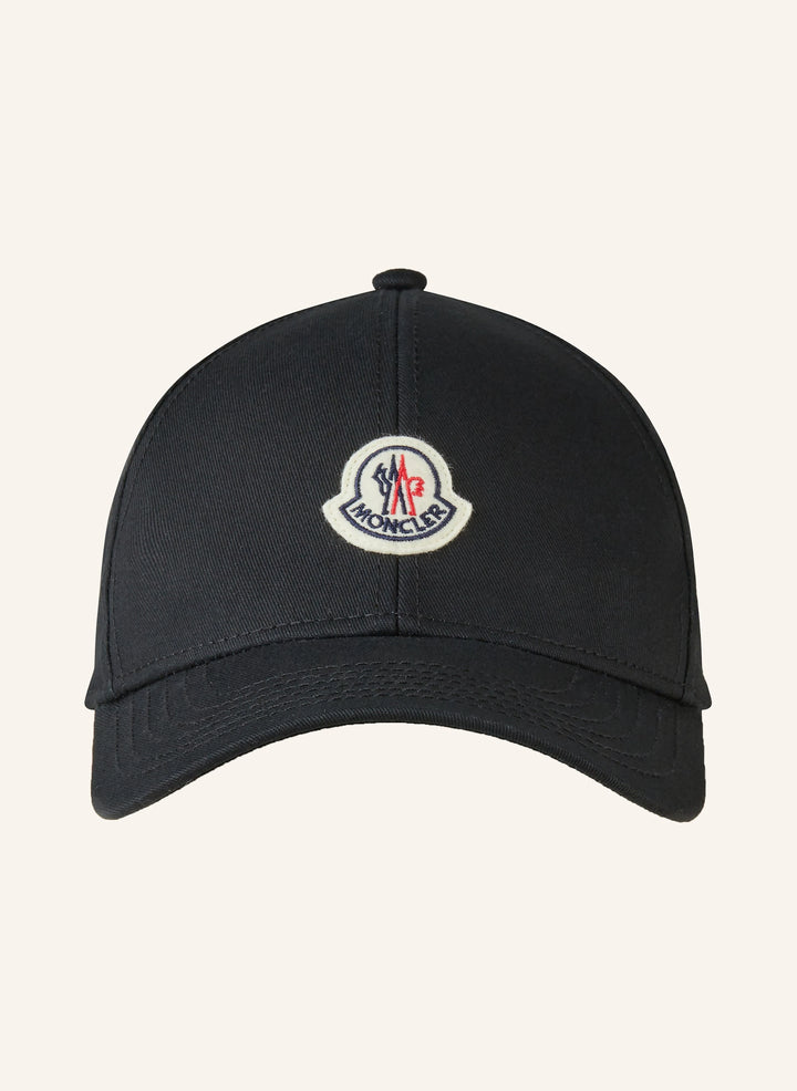 MONCLER MINI LOGO BLACK CAP