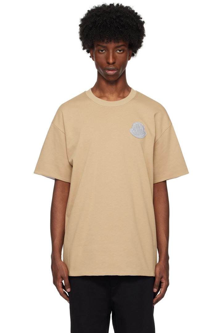 MONCLER REVERSIBLE BEIGE & WHITE T-SHIRT