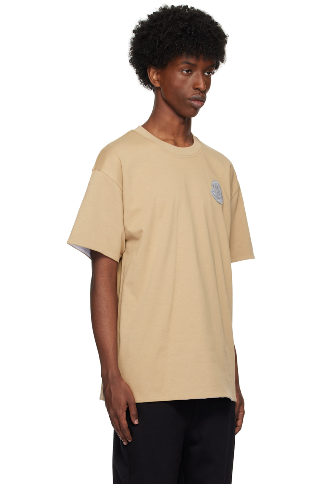MONCLER REVERSIBLE BEIGE & WHITE T-SHIRT
