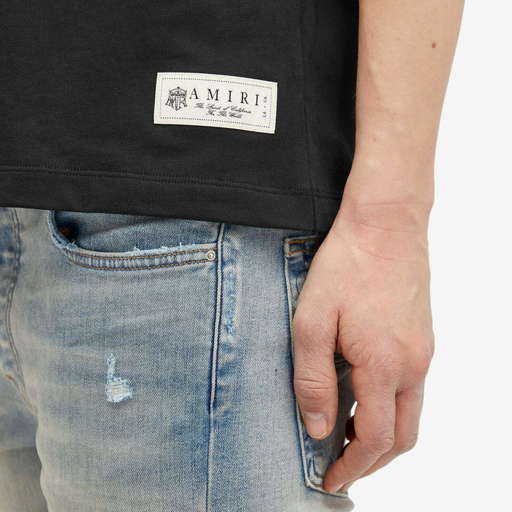 AMIRI STITCH BLACK T-SHIRT