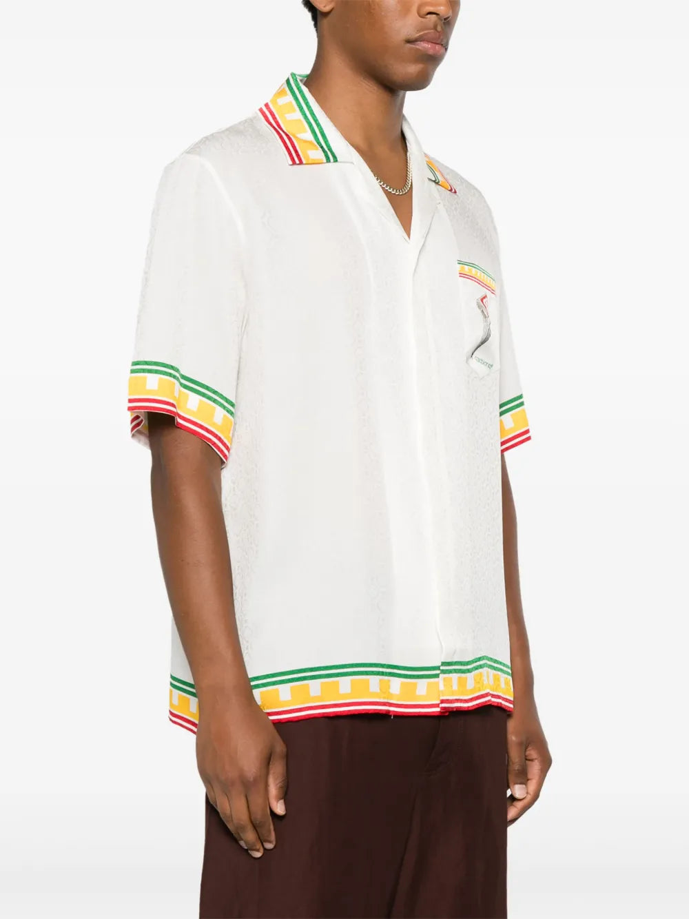 CASABLANCA WHITE SHIRT TROPICAL
